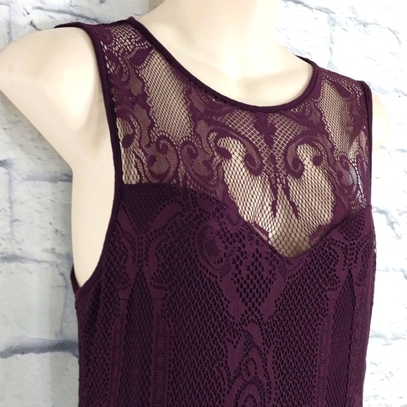 Express Lace Dress Purple Sleeveless Sz S - Picture 3 of 5